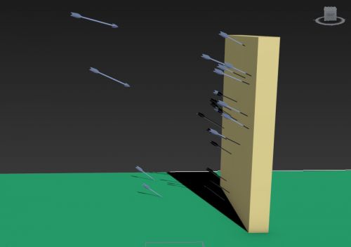 آموزش ساخت بارانی از پیکانها در تری دی مکس